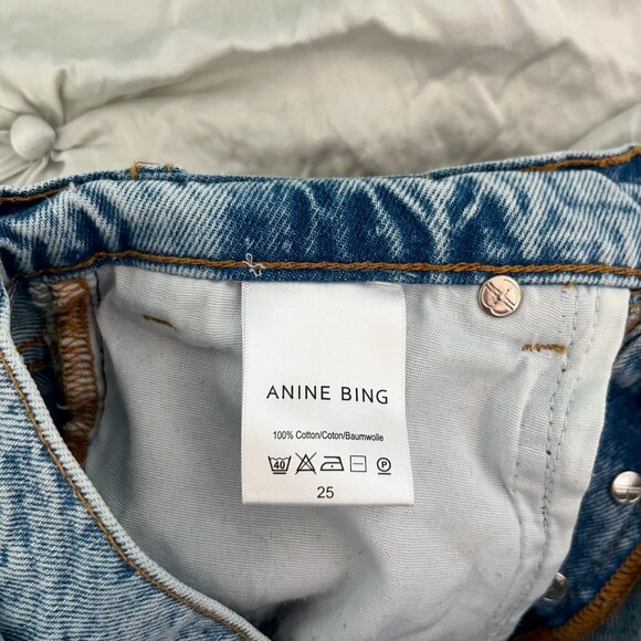 Anine Bing Distressed Straight Leg Jeans - Picture 12 of 12